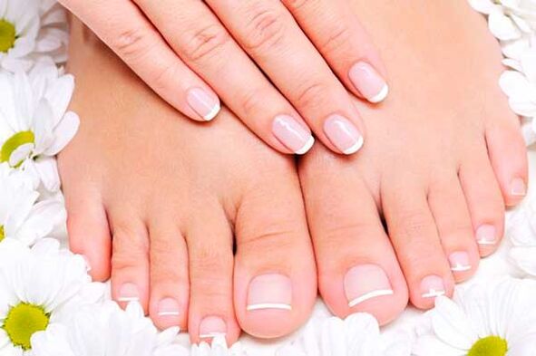 здрави нокти на краката след лечение на гъбички